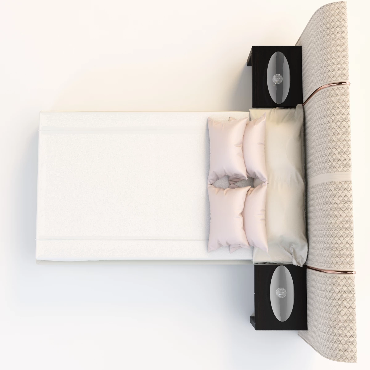 luxury hotel room bed 3D Model_09