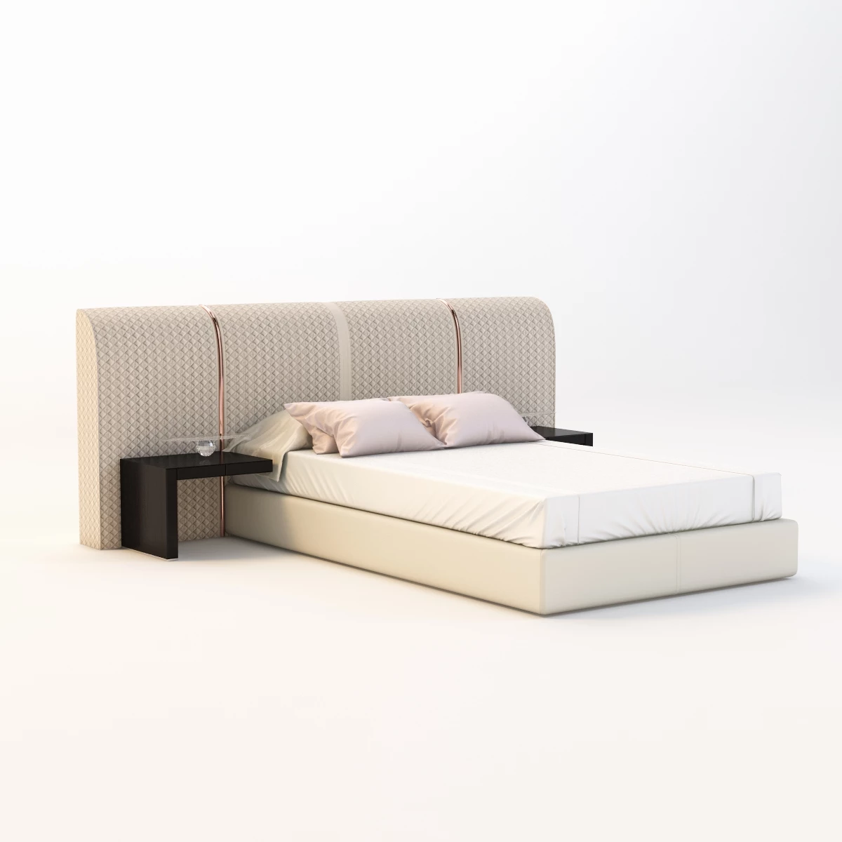 luxury hotel room bed 3D Model_010