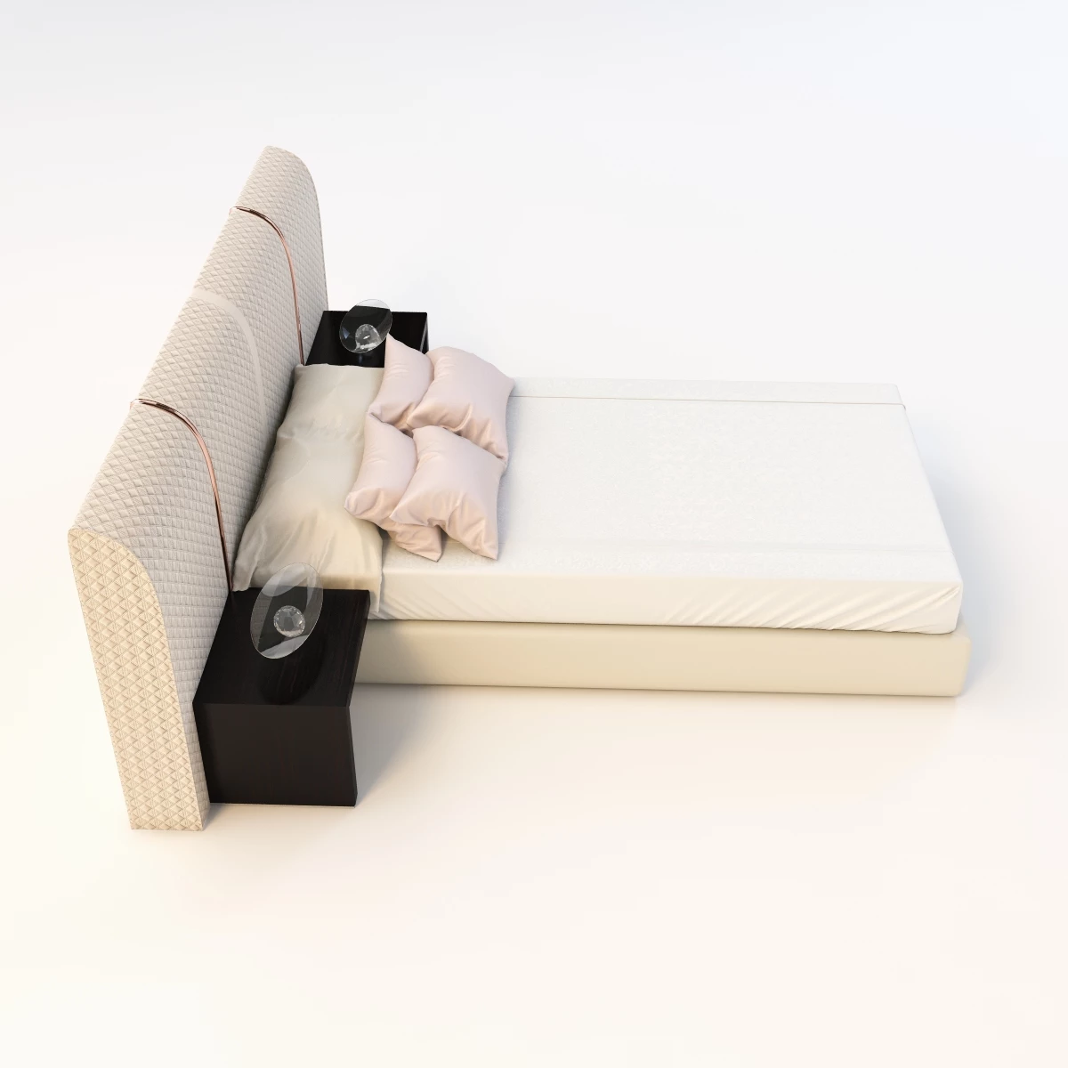 luxury hotel room bed 3D Model_06