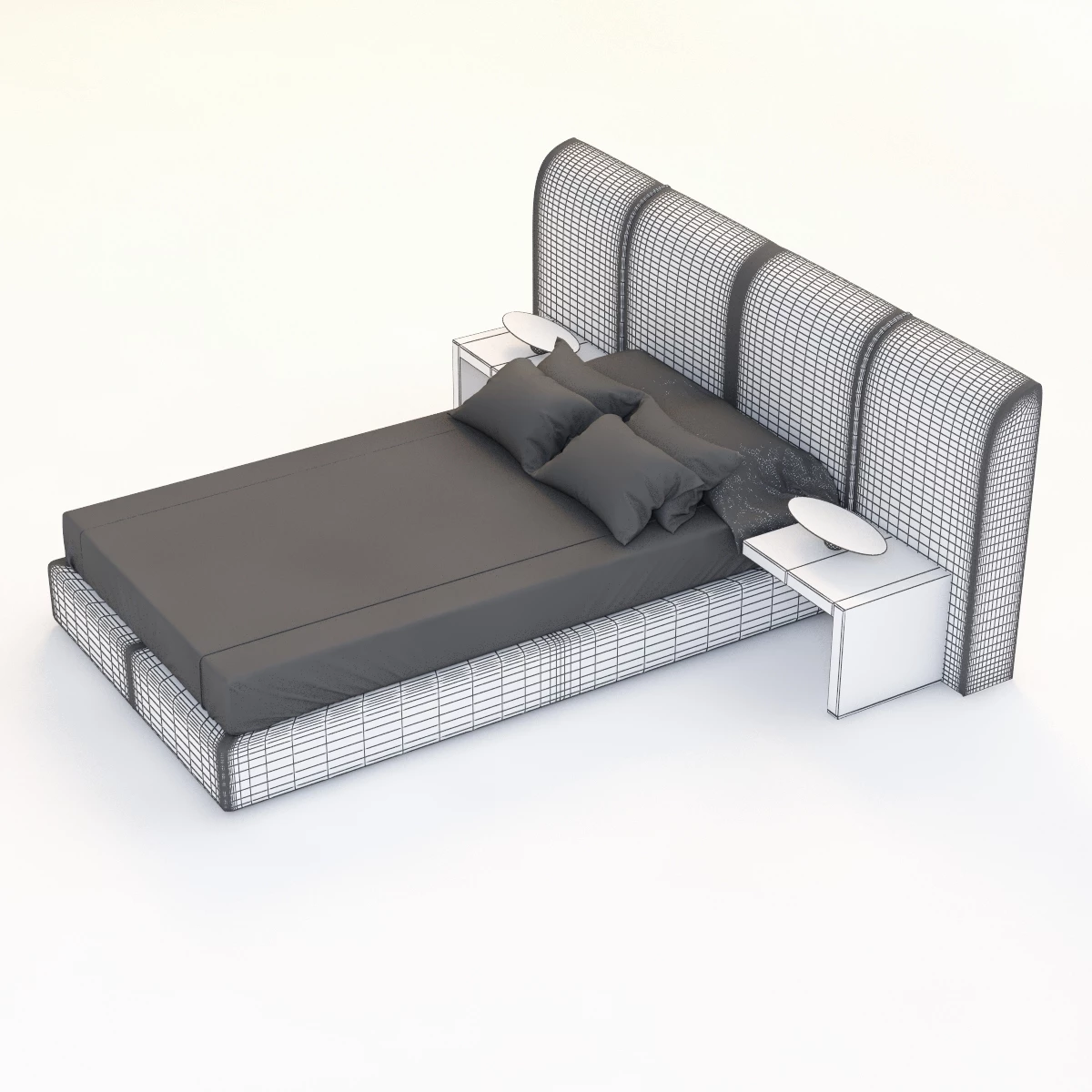 luxury hotel room bed 3D Model_05