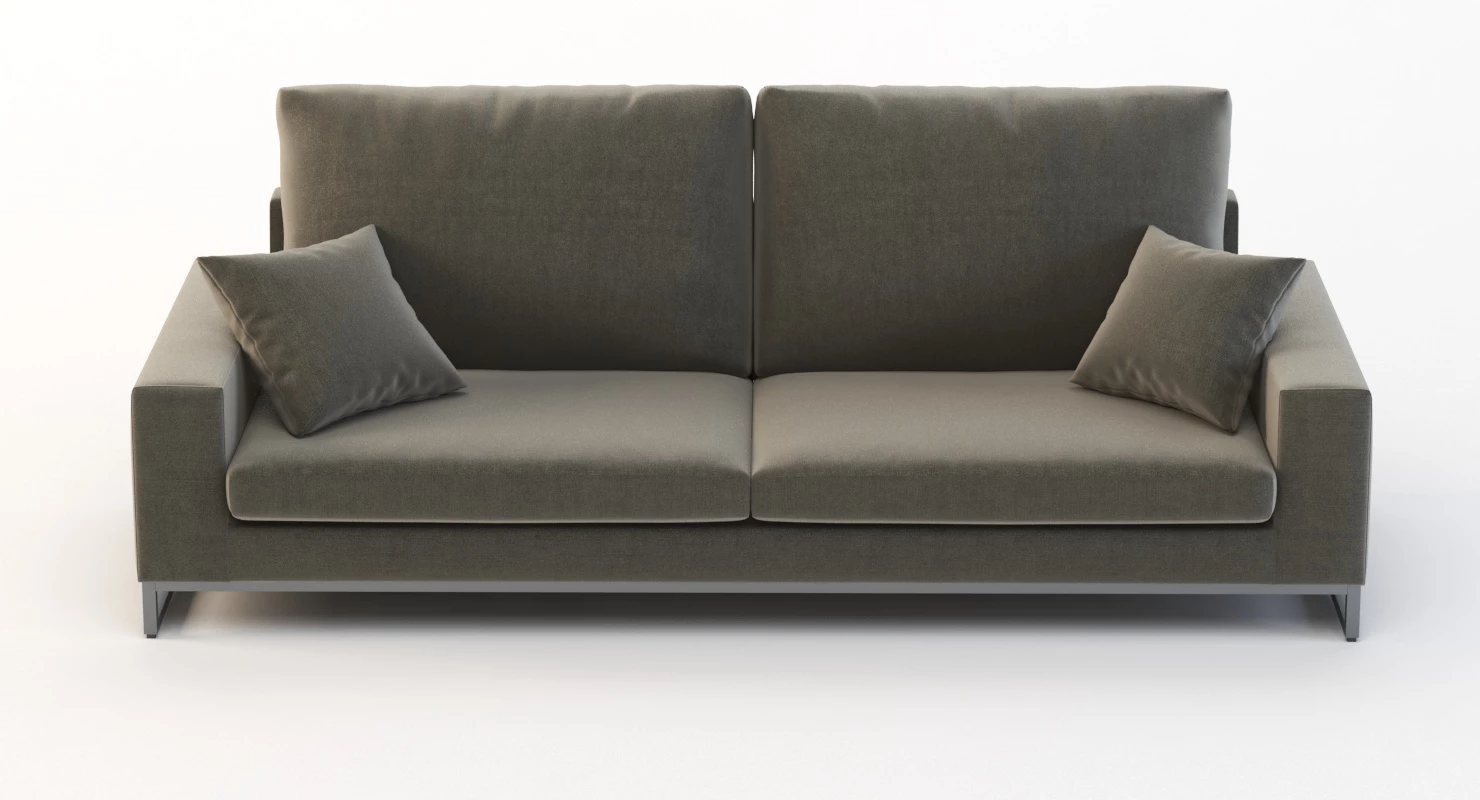 Manutti Zendo Upholstered Sectional Loveseat Sofa with Stitching And Swing 3D Model_04