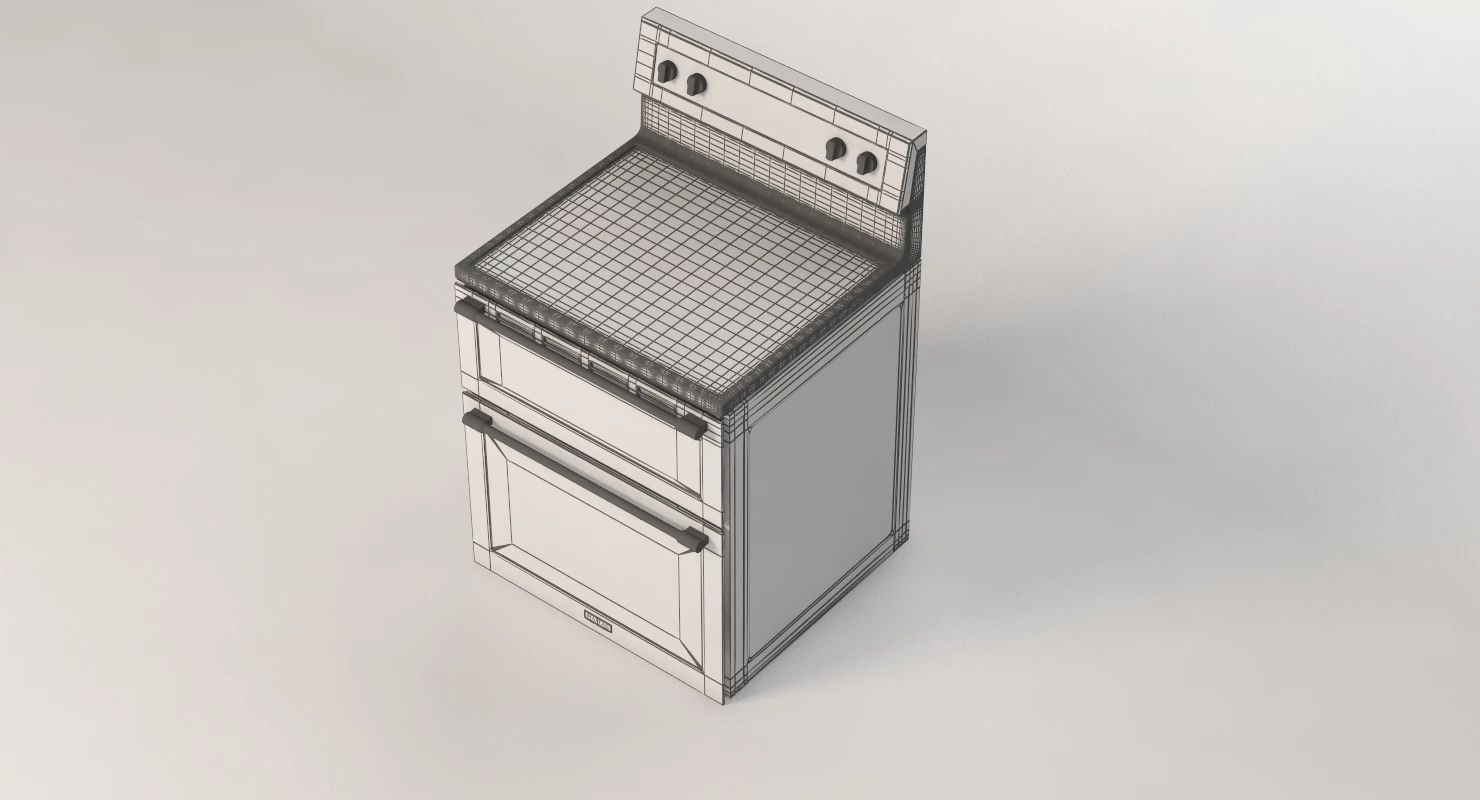 MayTag 30 Inch Wide Double Oven Electric Range With True Convection 3D Model_012