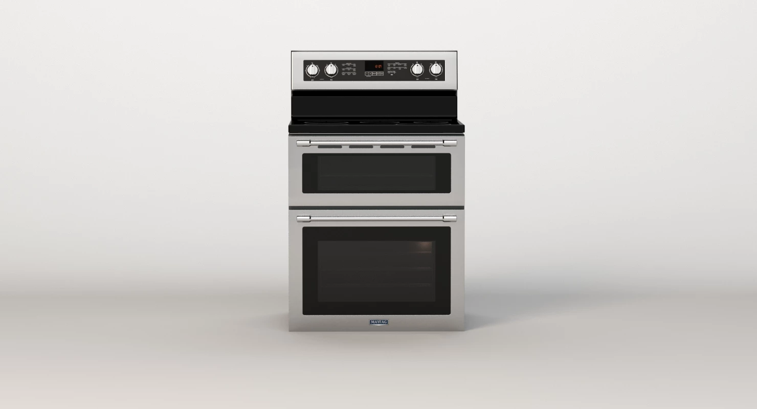MayTag 30 Inch Wide Double Oven Electric Range With True Convection 3D Model_04