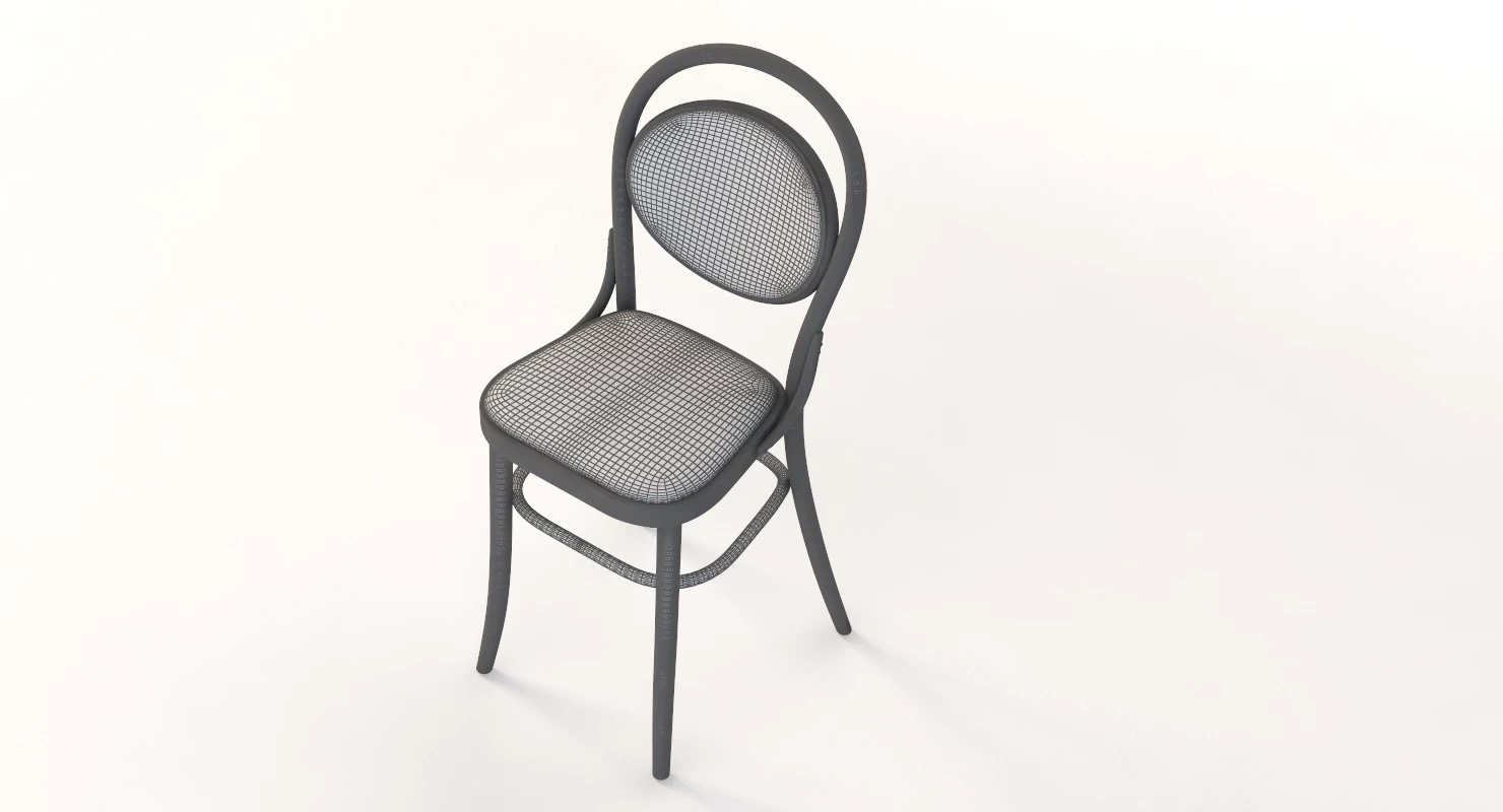 Michael Thonet 20 Era Commercial Bentwood Bar Chair 3D Model_07