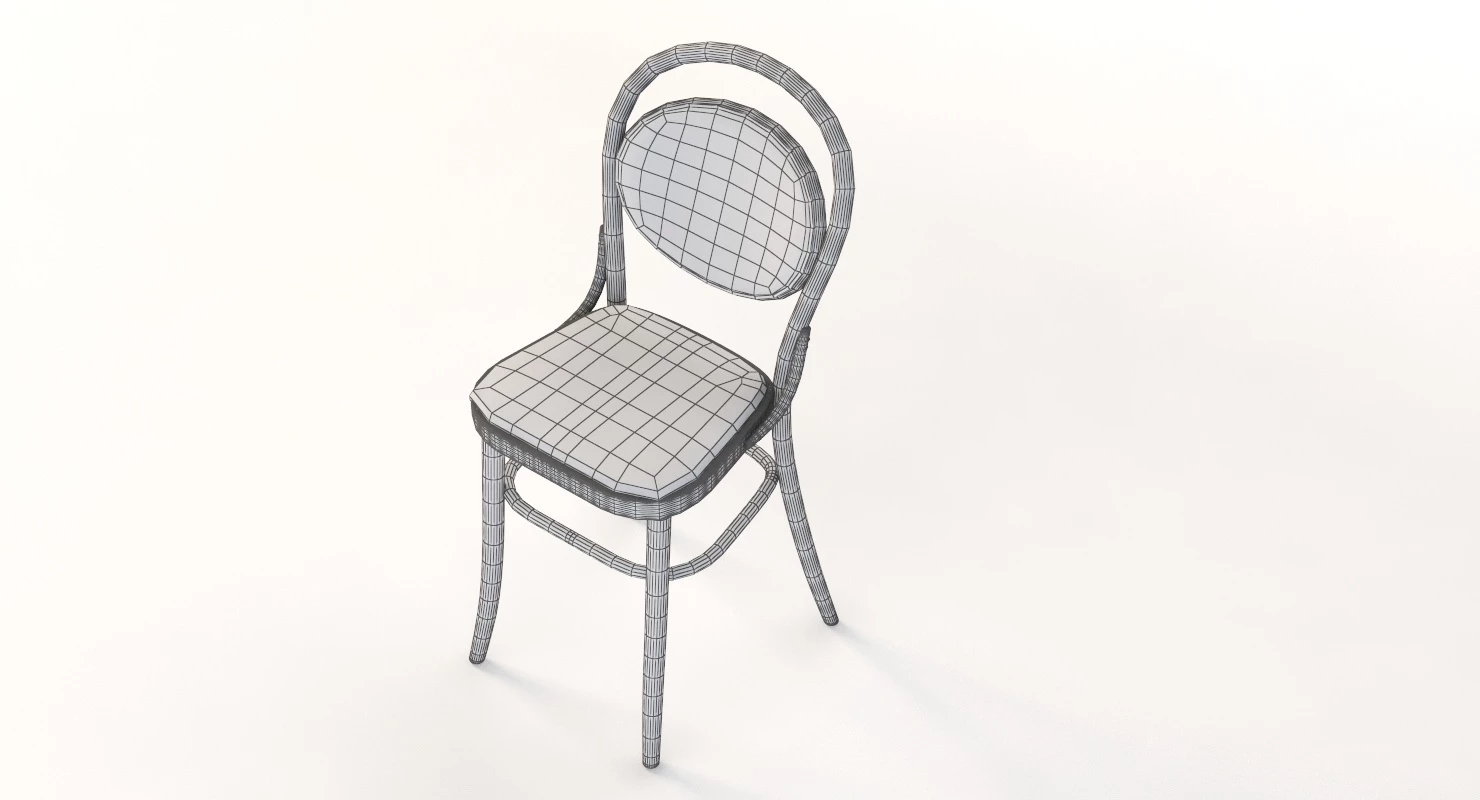 Michael Thonet 20 Era Commercial Bentwood Bar Chair 3D Model_06