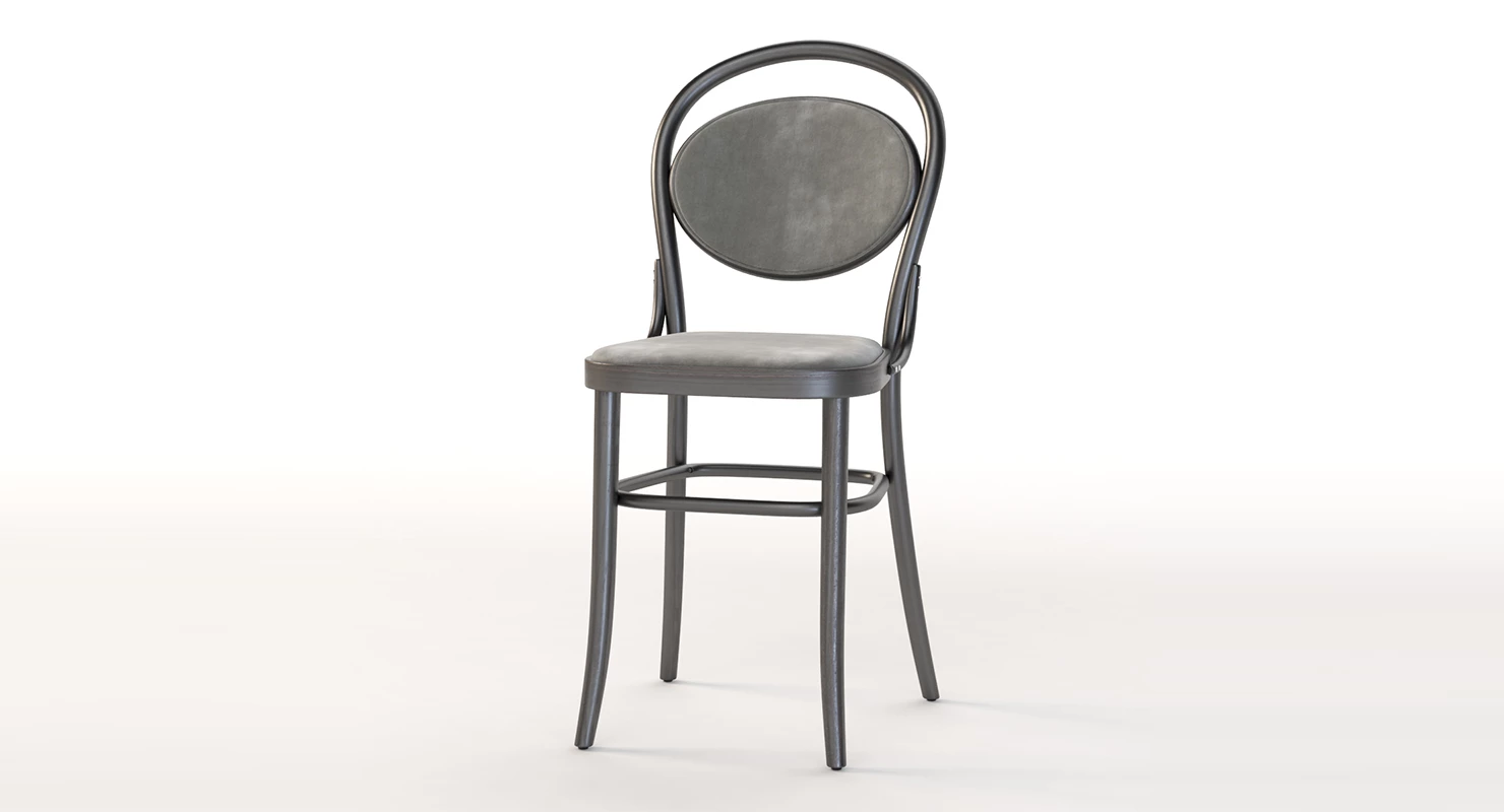 Michael Thonet 20 Era Commercial Bentwood Bar Chair 3D Model_01