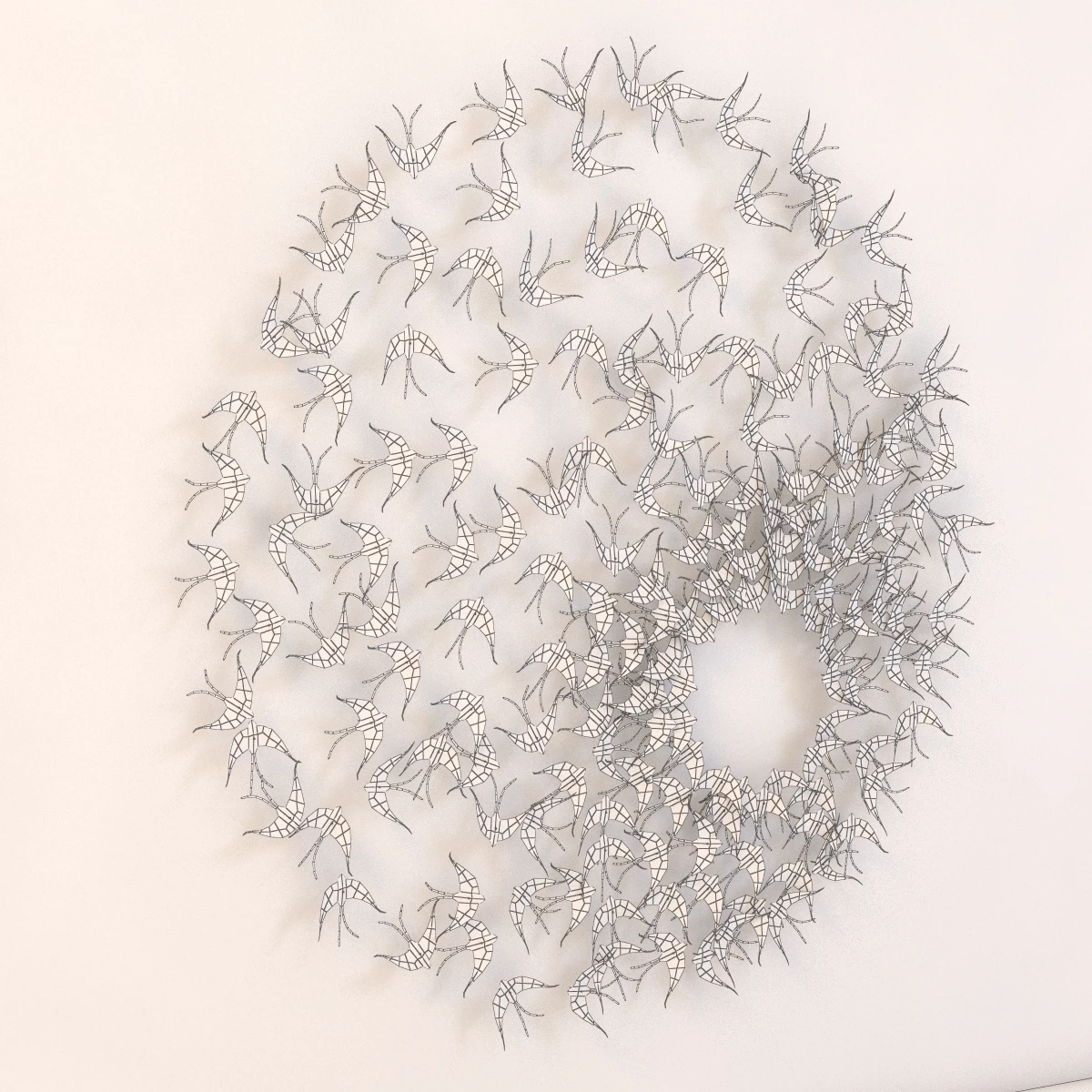 Michelle Mckinney Metal Bird Art 3D Model_03