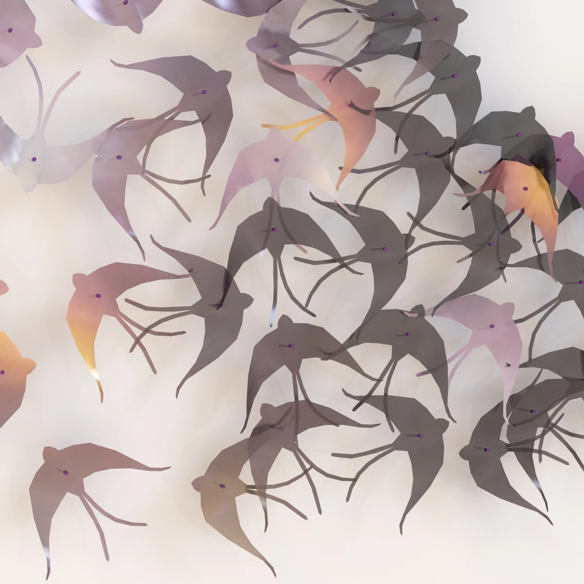 Michelle Mckinney Metal Bird Art 3D Model_06