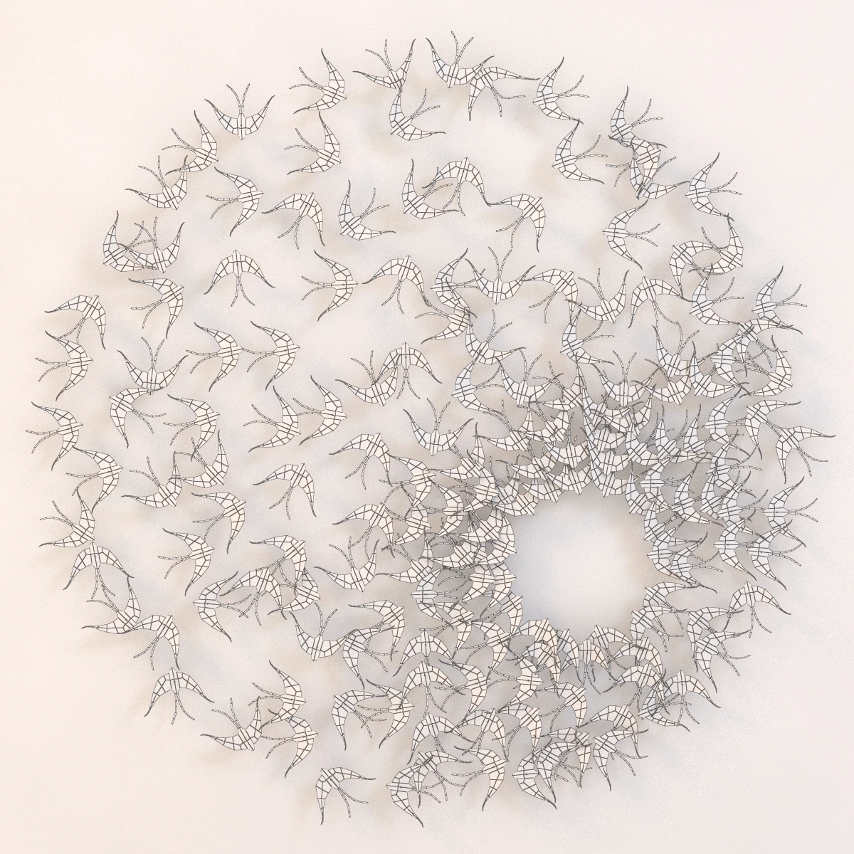 Michelle Mckinney Metal Bird Art 3D Model_08