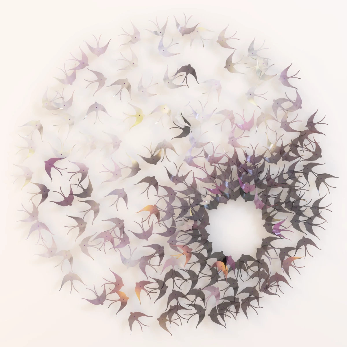 Michelle Mckinney Metal Bird Art 3D Model_07