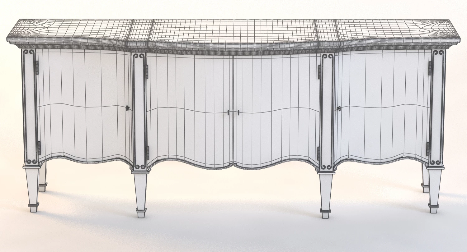Mini Bar Credenza 3D Model_013
