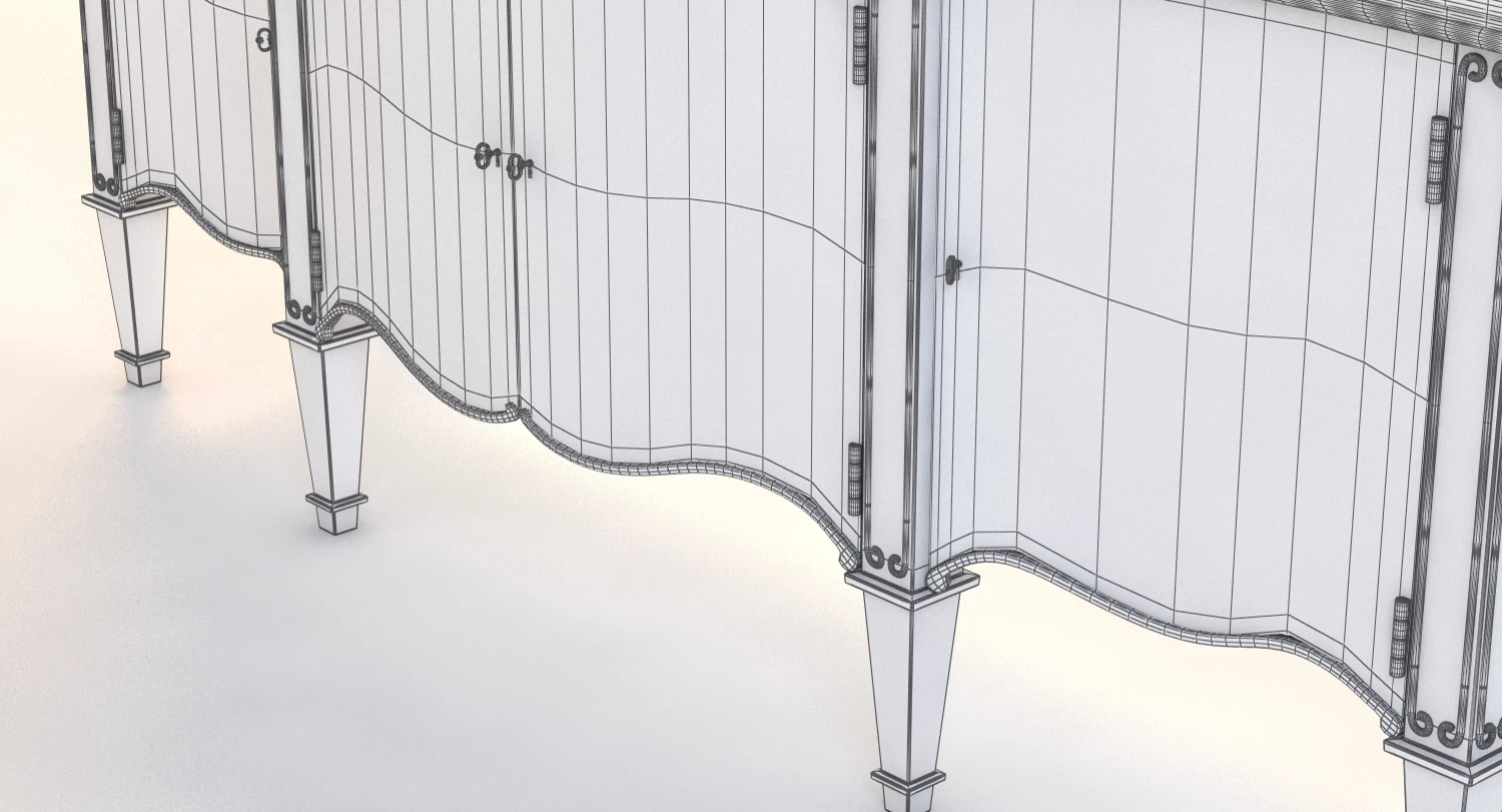 Mini Bar Credenza 3D Model_07