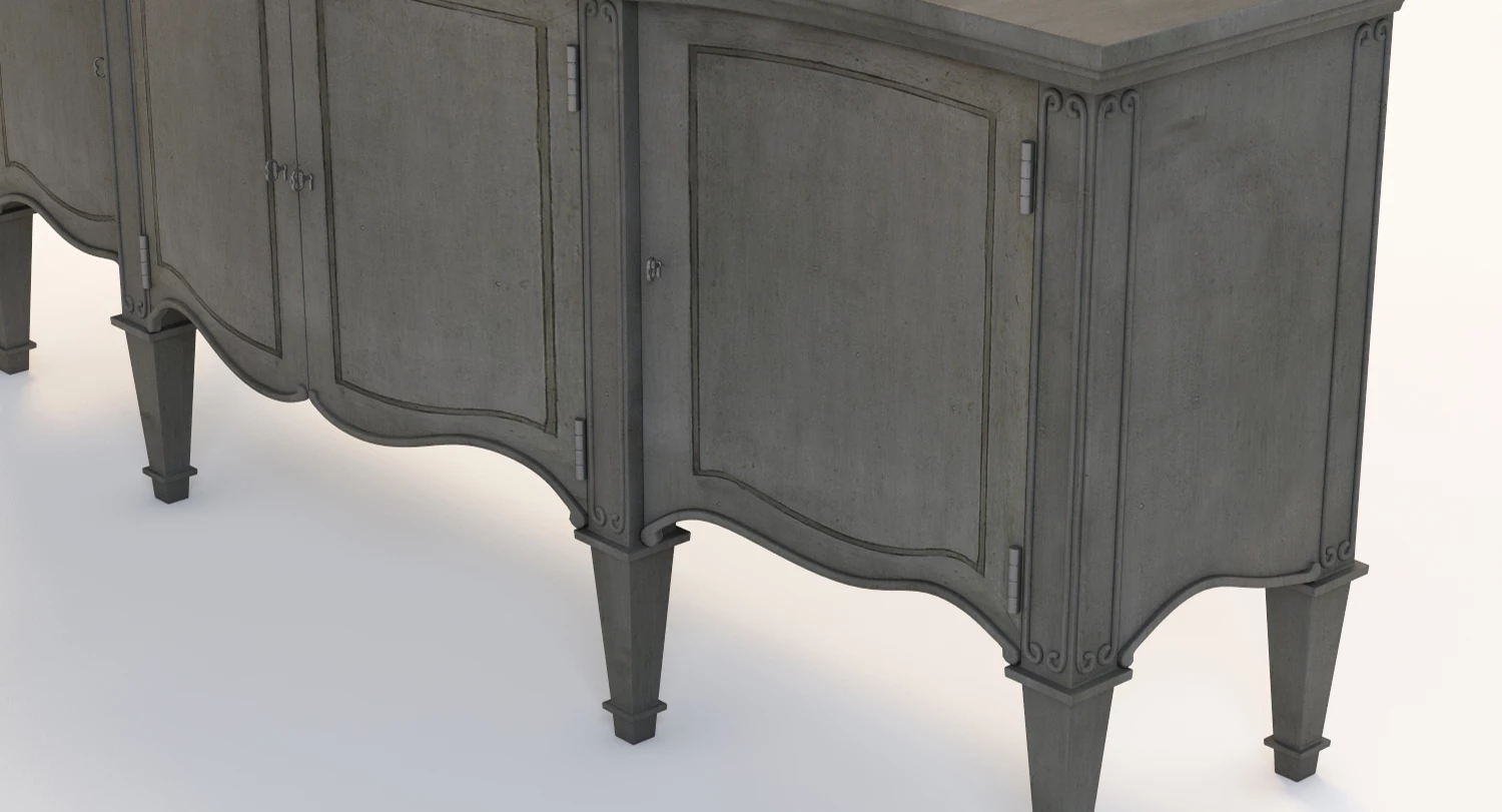 Mini Bar Credenza 3D Model_06