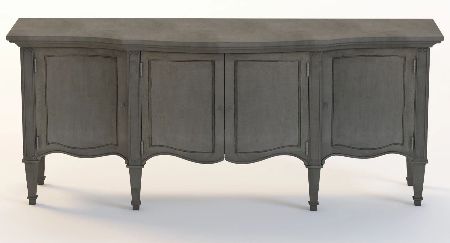 Mini Bar Credenza 3D Model_012
