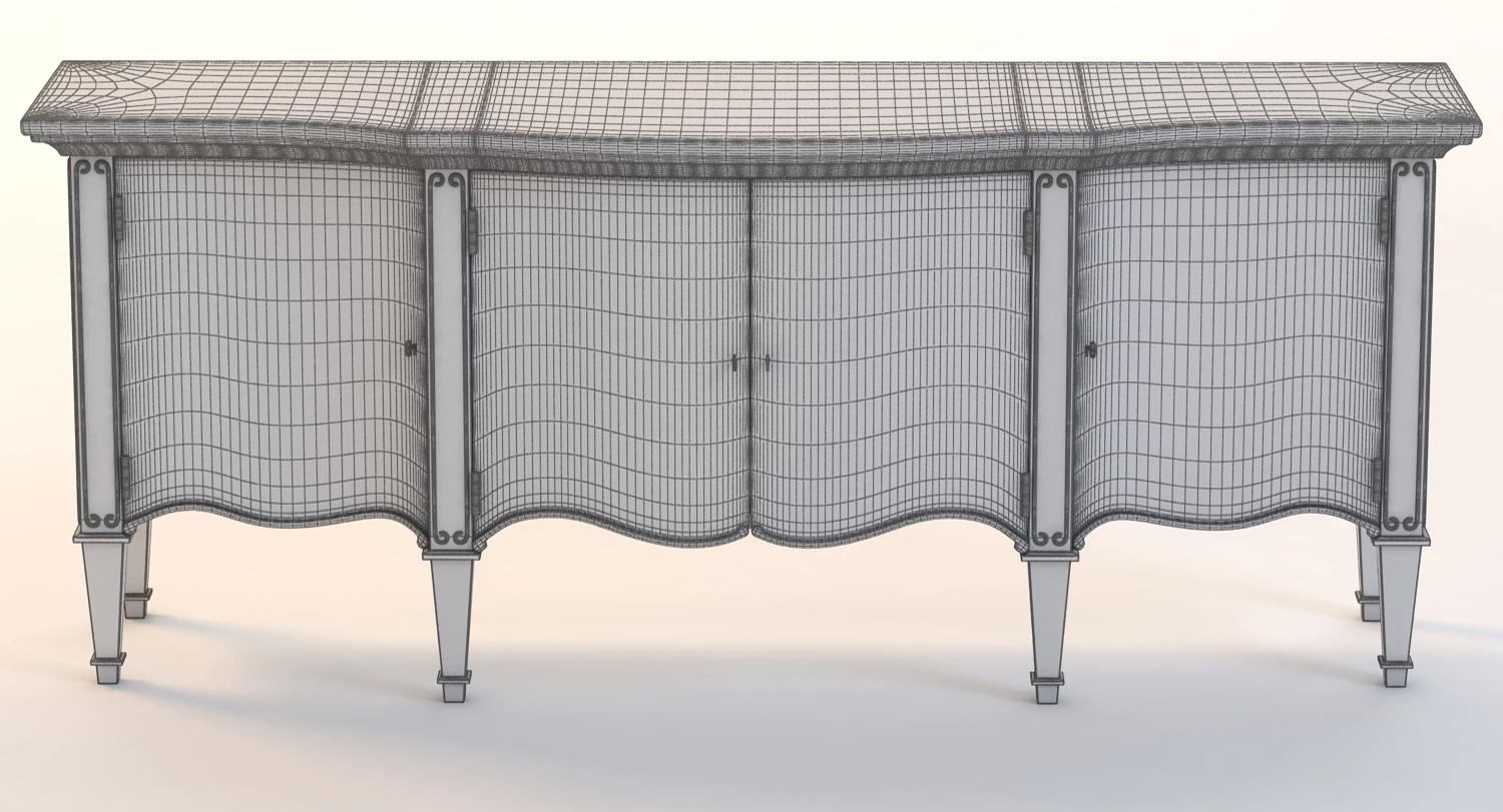 Mini Bar Credenza 3D Model_014