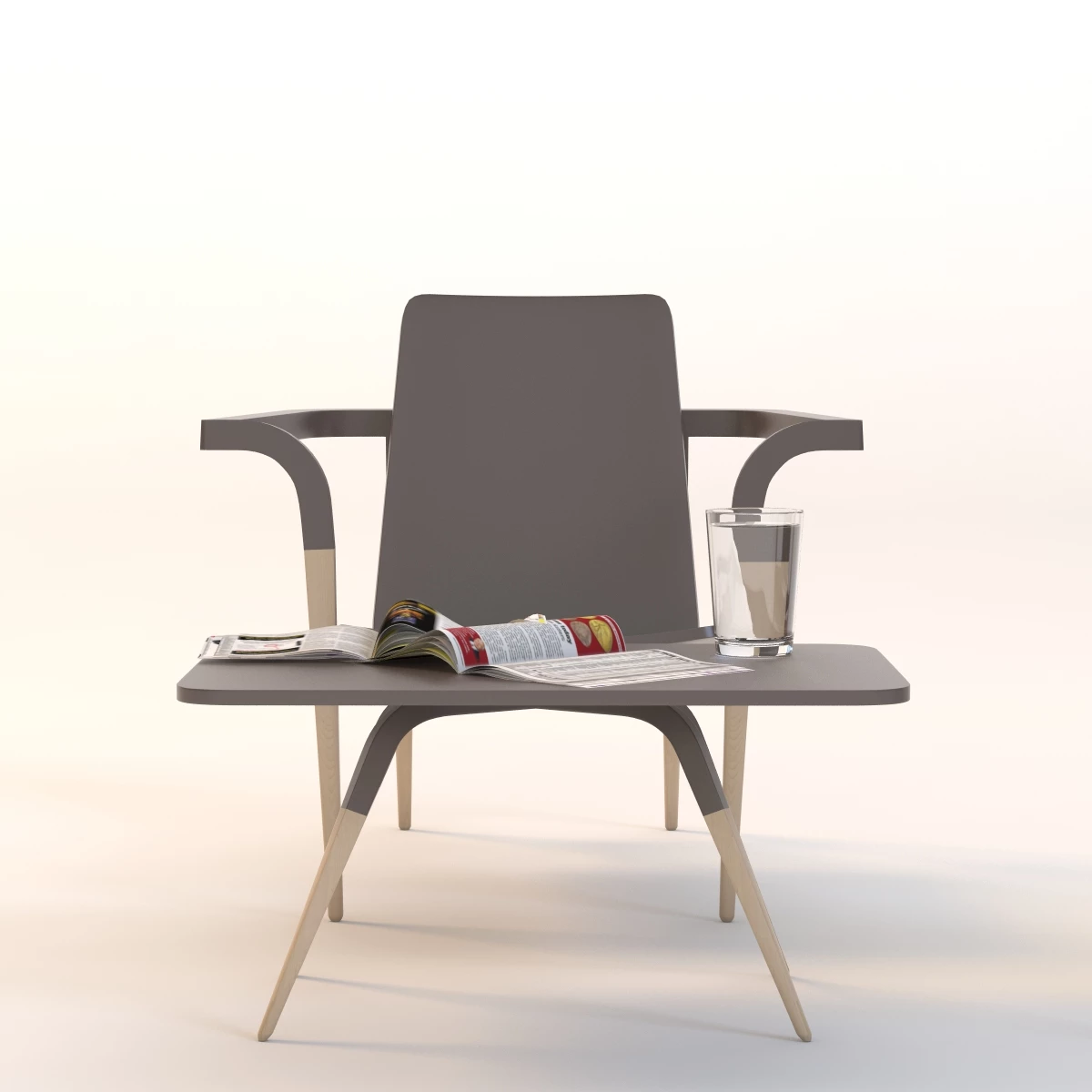 Modernatique Chair And Table 3D Model_013