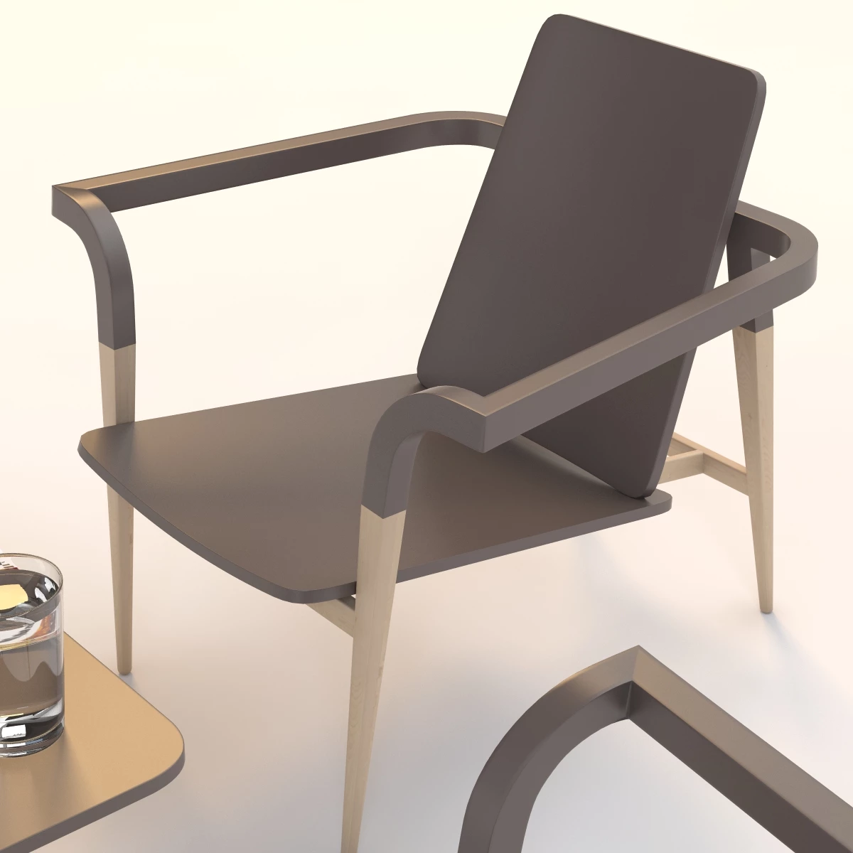 Modernatique Chair And Table 3D Model_09