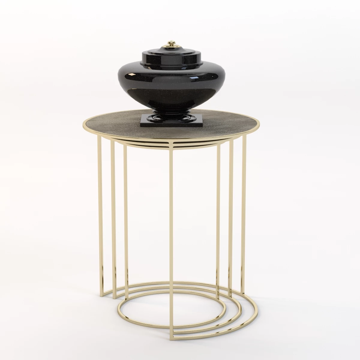 Nest of Round Side Tables 3D Model_04