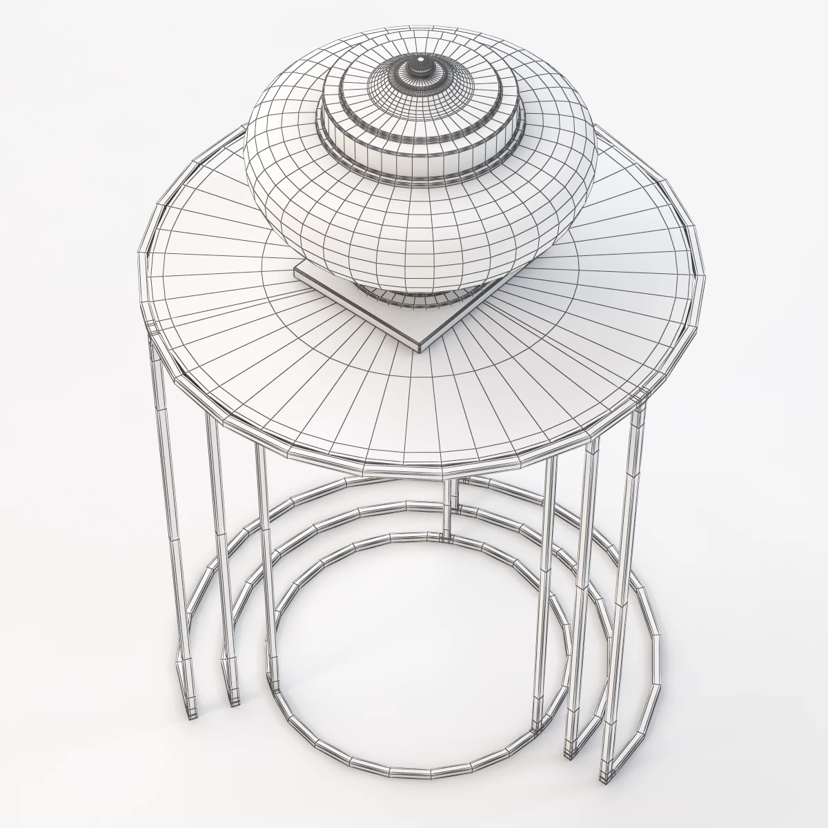 Nest of Round Side Tables 3D Model_019