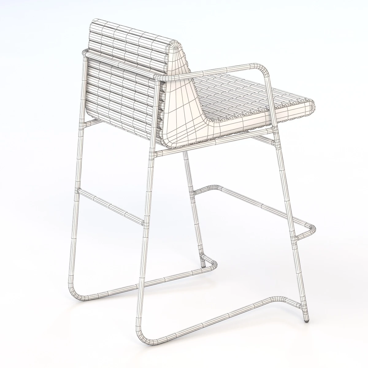 Nopa Iron Legged Stool 3D Model_07