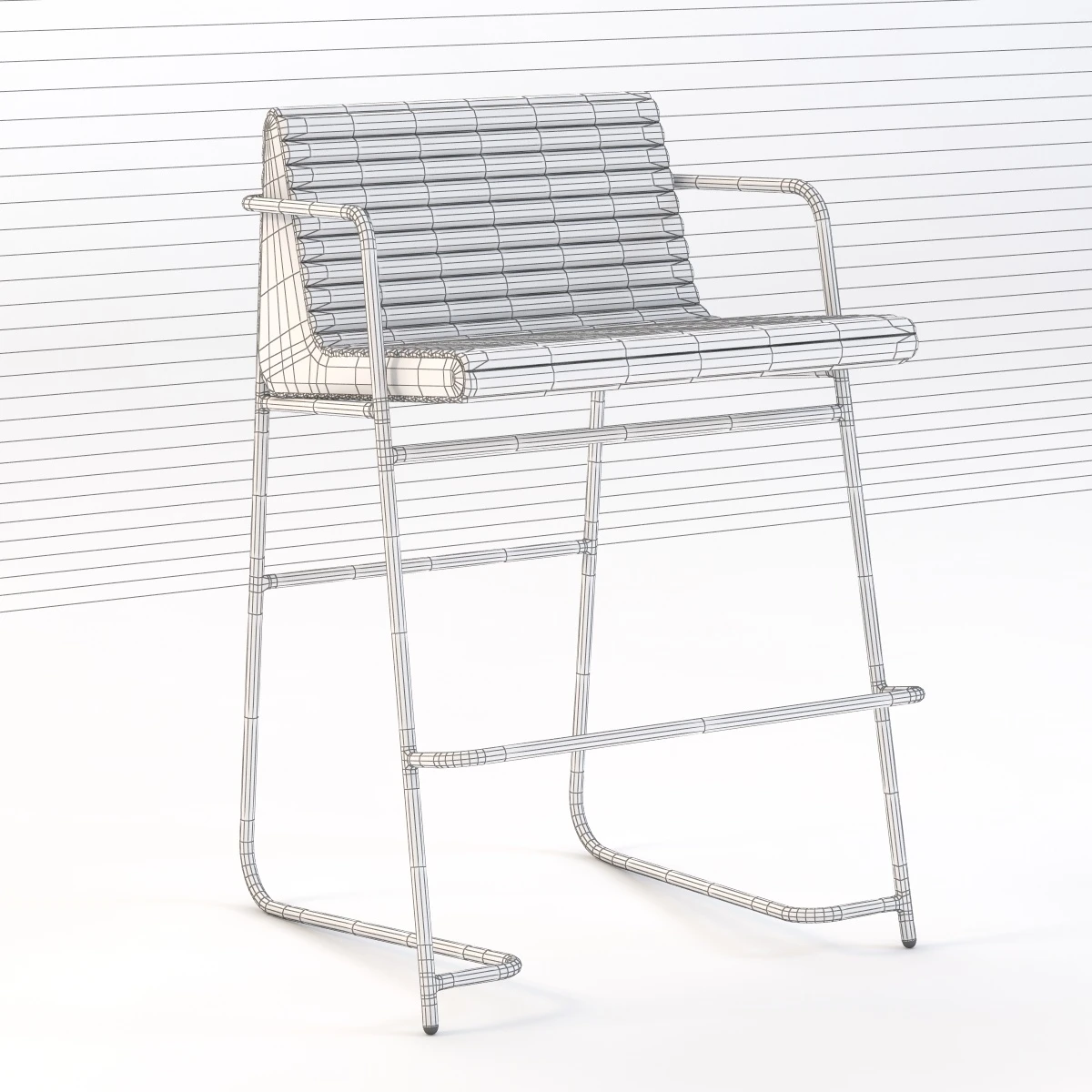 Nopa Iron Legged Stool 3D Model_04