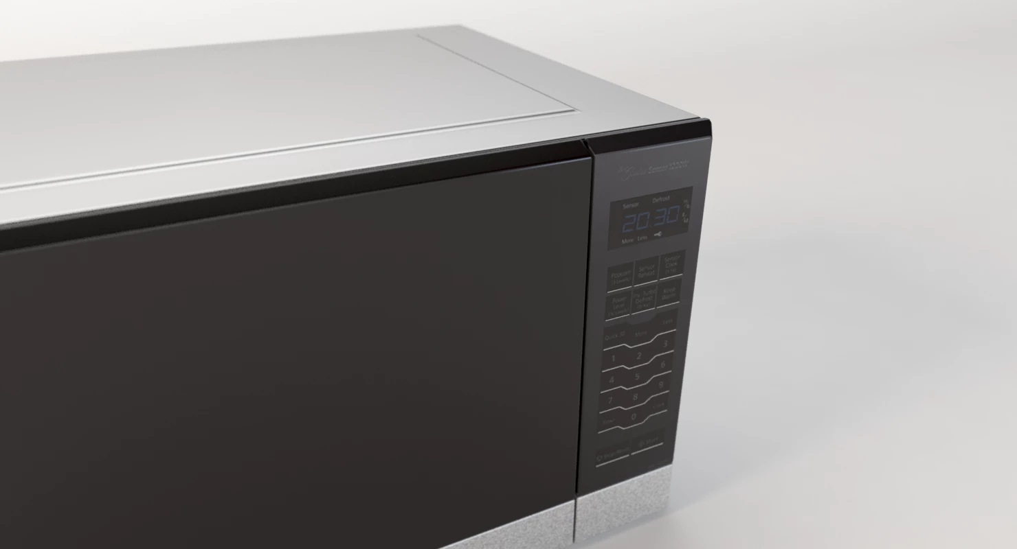Panasonic NN SN686S Microwave Oven 3D Model_03