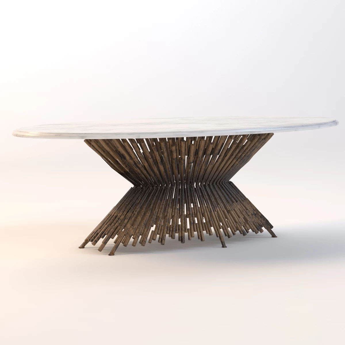 Pick Up Sticks Dining Table 3D Model_01