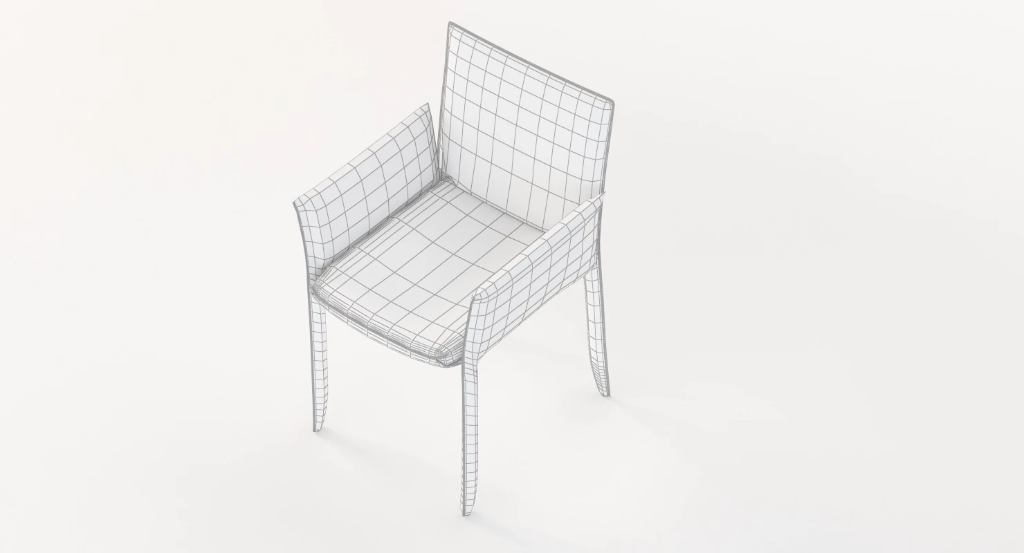 Piuma Dining Armchair by Studio Kronos 3D Model_07
