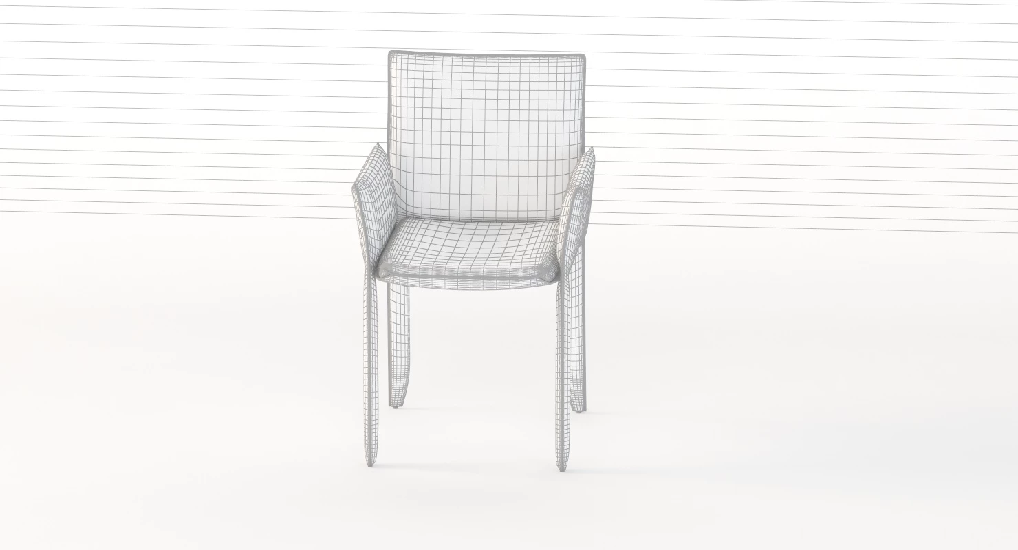 Piuma Dining Armchair by Studio Kronos 3D Model_06
