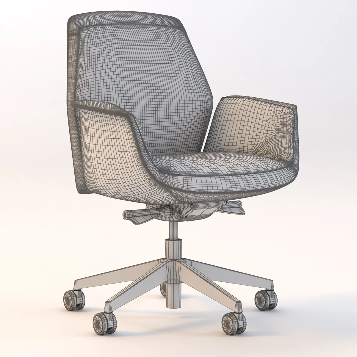 Poltronafrau Downtown Meeting Chair 3D Model_03
