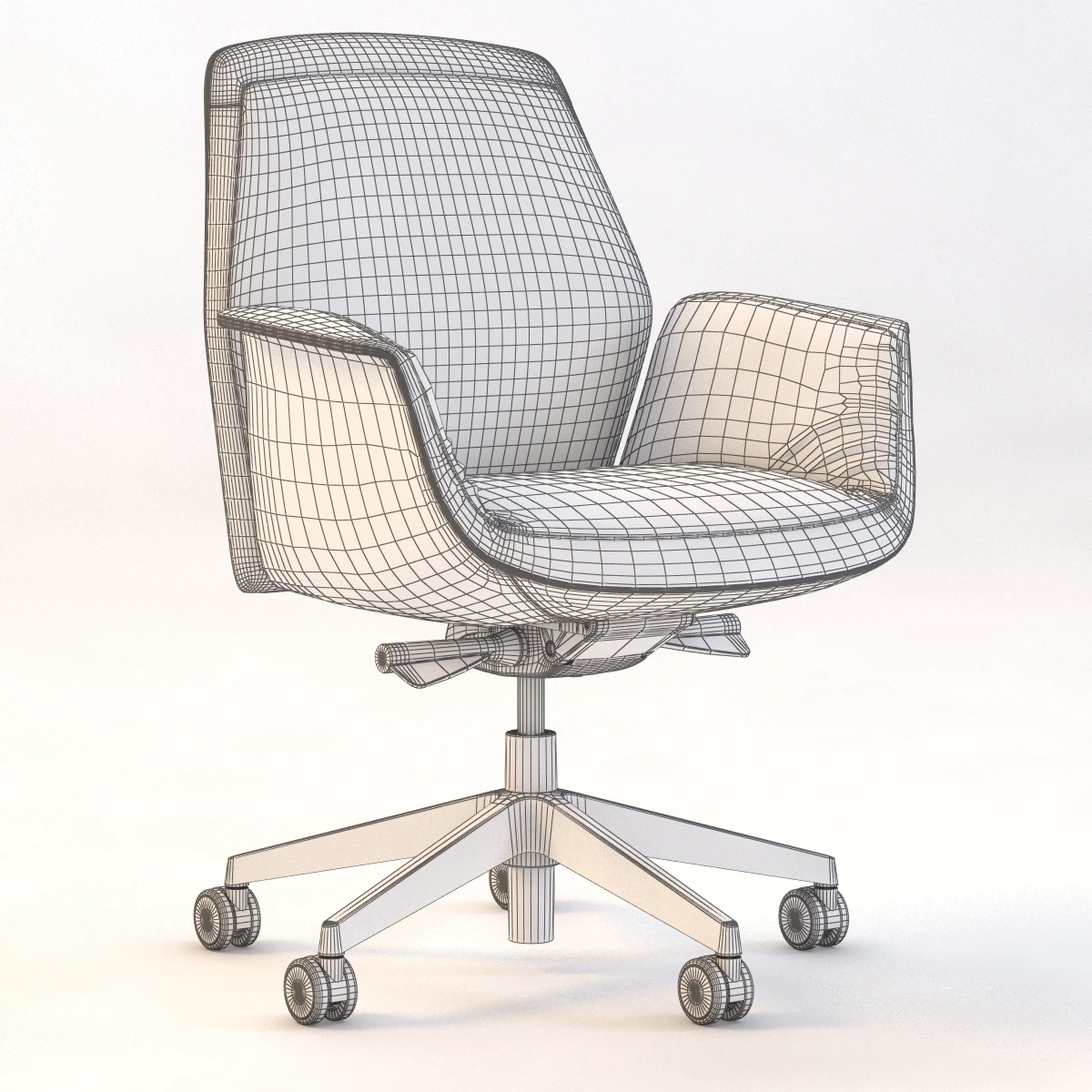 Poltronafrau Downtown Meeting Chair 3D Model_04