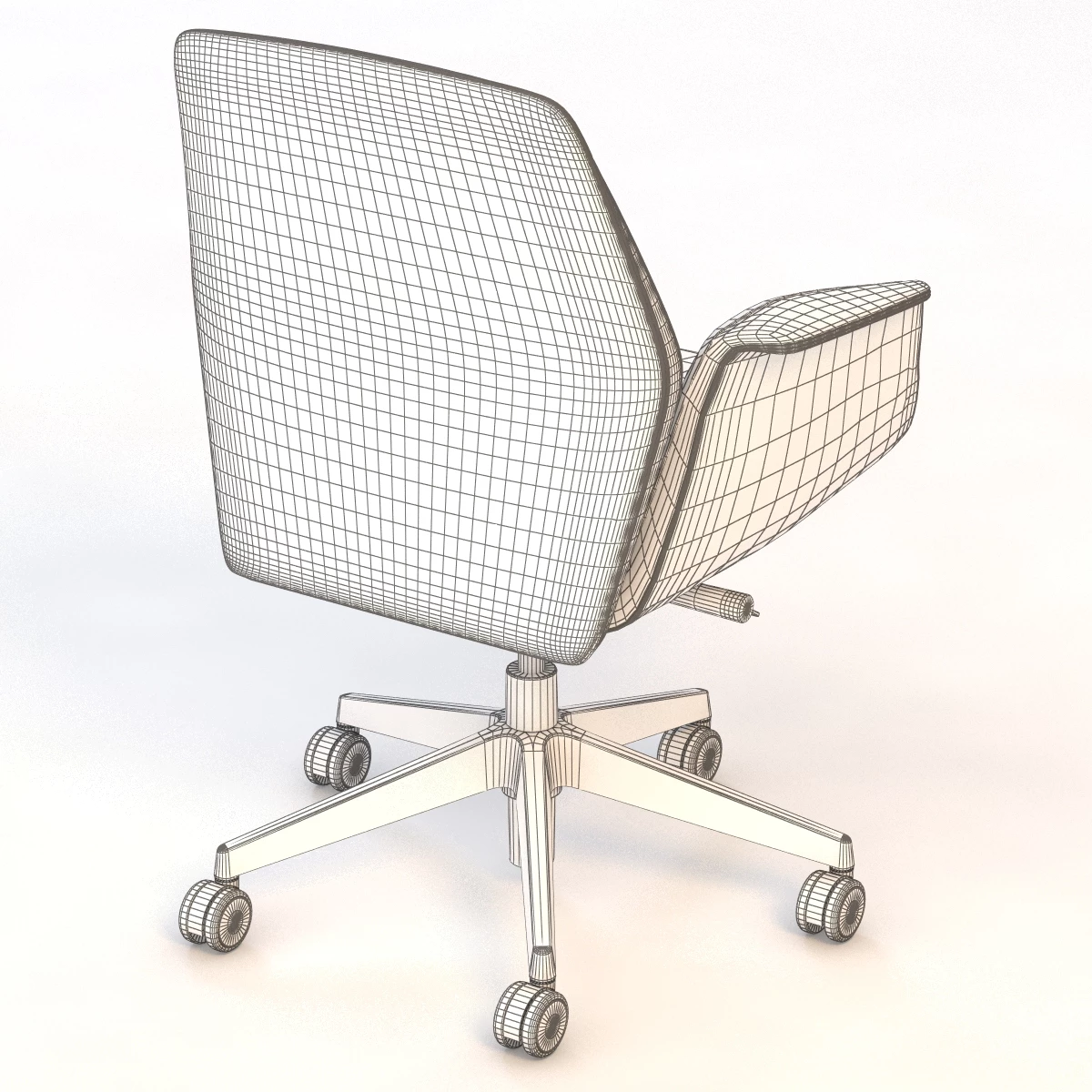 Poltronafrau Downtown Meeting Chair 3D Model_010