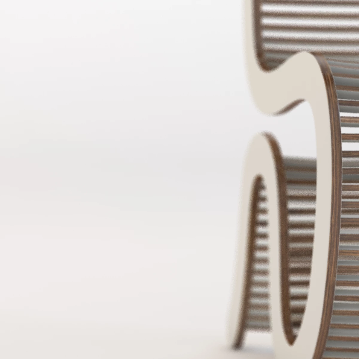 Realistic Spline White Chair 3D Model_09