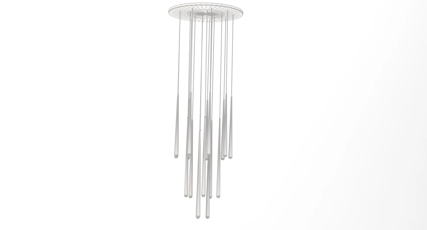 Restoration Hardware Aquitaine Round Contemporary Chandelier 3D Model_04