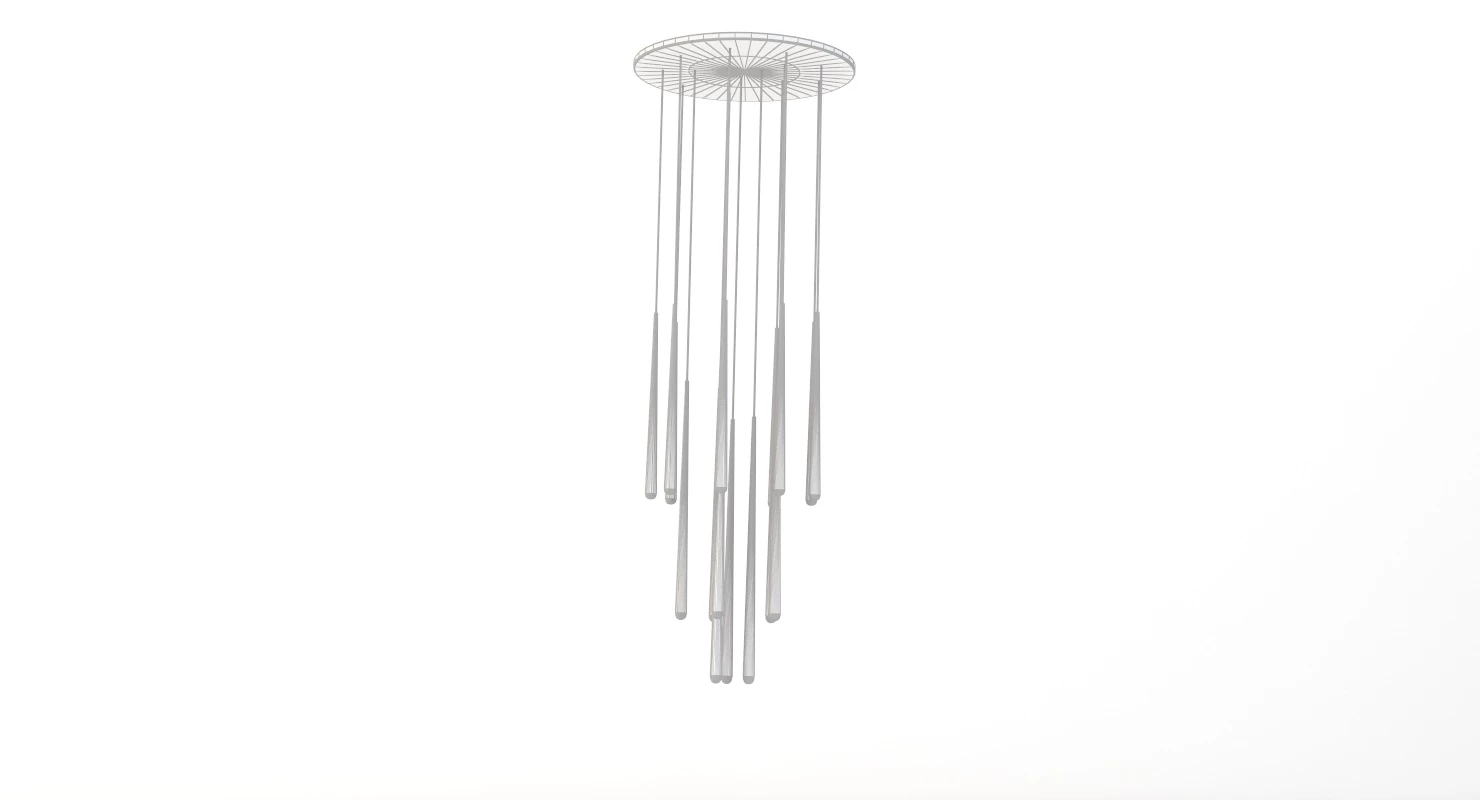 Restoration Hardware Aquitaine Round Contemporary Chandelier 3D Model_05