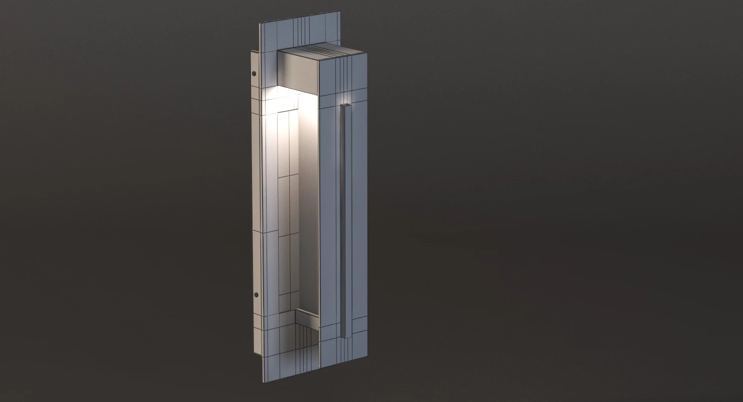 River Path Led Outdoor Wall Light Bkt 3D Model_04