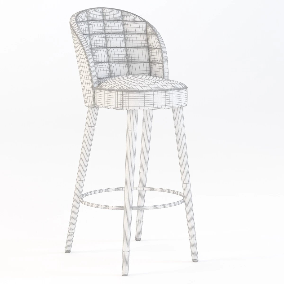 Rose 03084 Barstool 3D Model_03