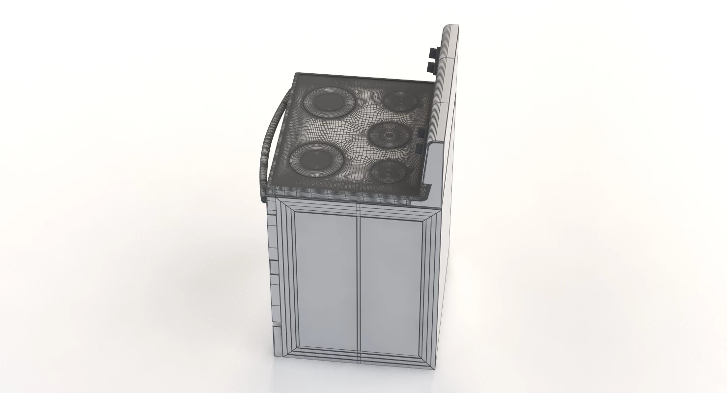 Samsung 5.9 cu. ft. Freestanding Flex Duo Black Stainless Electric Range 3D Model_012