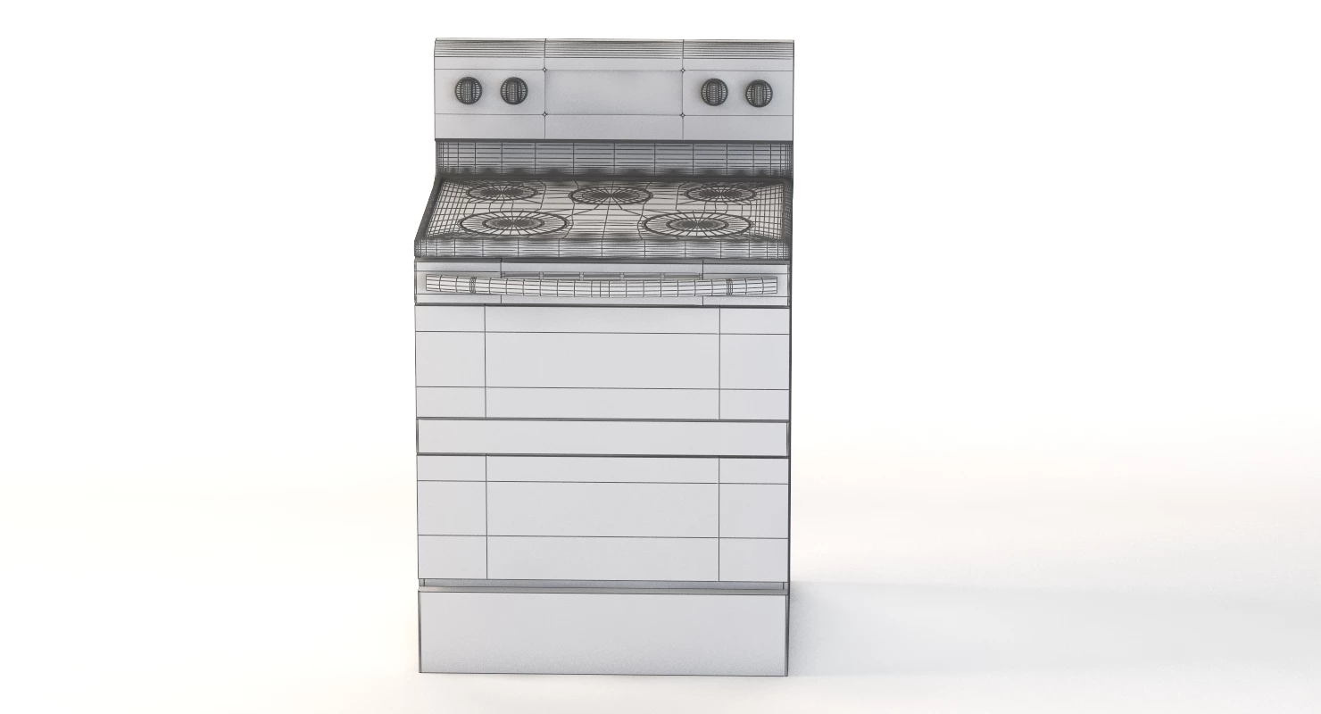 Samsung 5.9 cu. ft. Freestanding Flex Duo Black Stainless Electric Range 3D Model_011