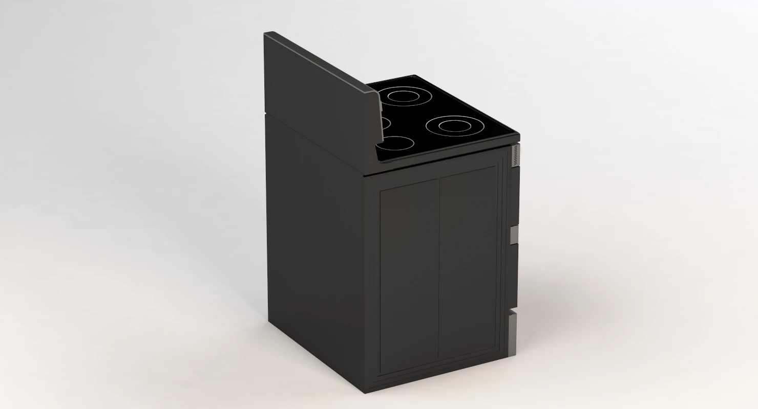 Samsung 5.9 cu. ft. Freestanding Flex Duo Black Stainless Electric Range 3D Model_07