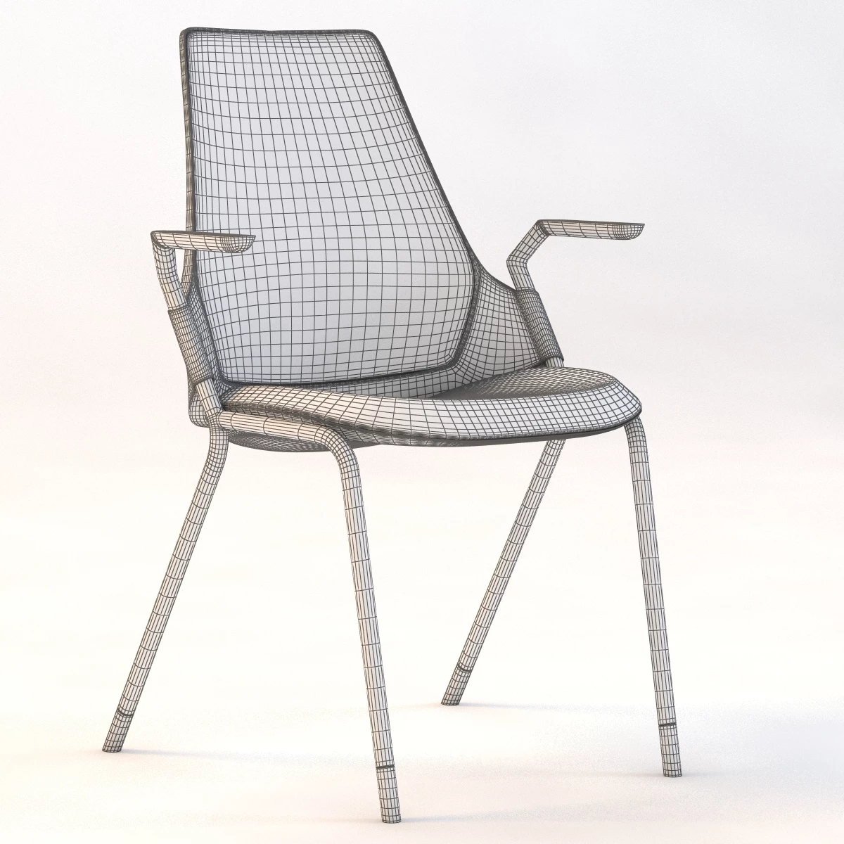Sayl Side Chair 4 Leg Base 3D Model_03