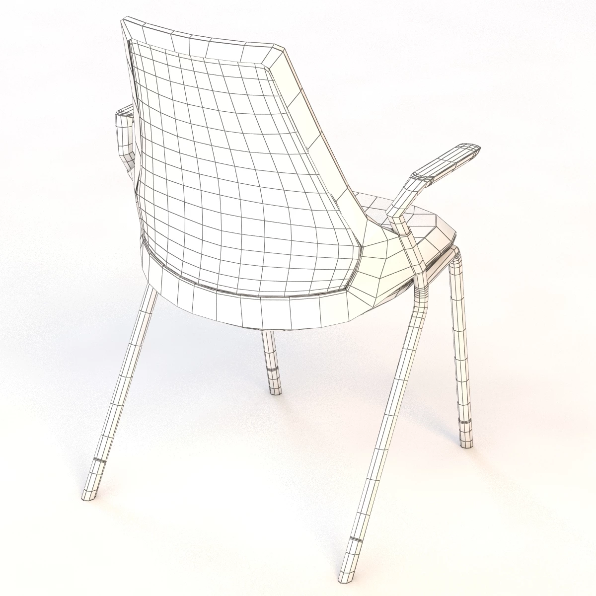 Sayl Side Chair 4 Leg Base 3D Model_08