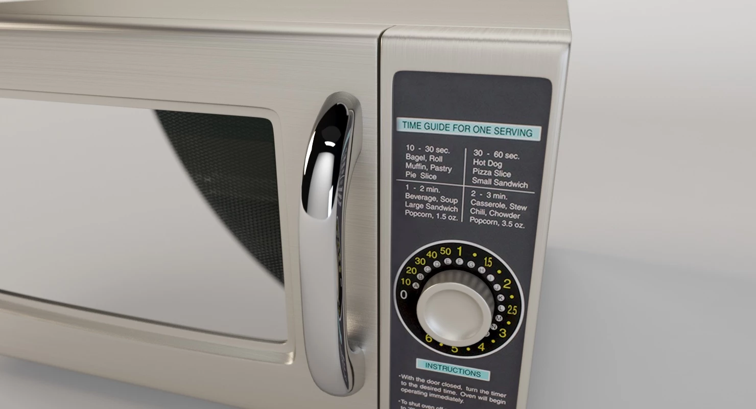 Sharp Medium Duty Commercial Microwave 3D Model_03
