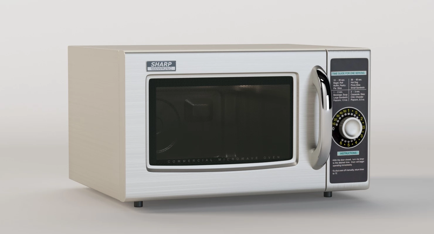 Sharp Medium Duty Commercial Microwave 3D Model_07