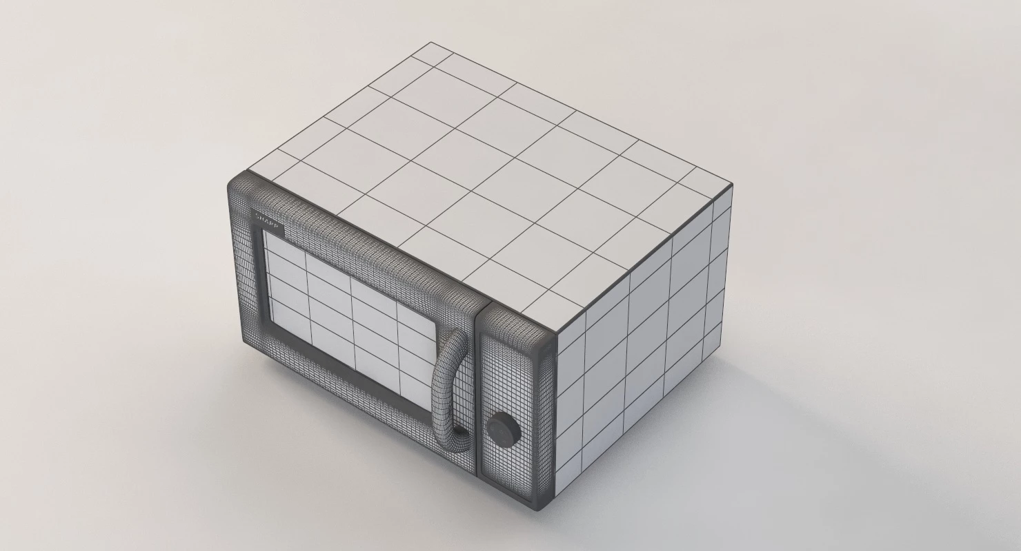 Sharp Medium Duty Commercial Microwave 3D Model_012