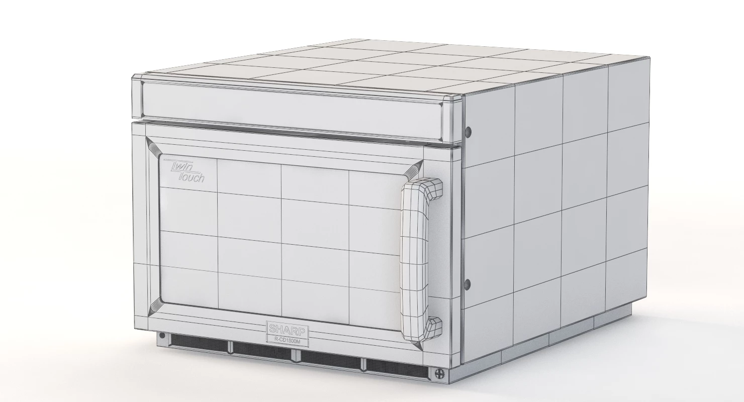 Sharp Twintouch Commercial Microwave With Dual Touch Pads 3D Model_010