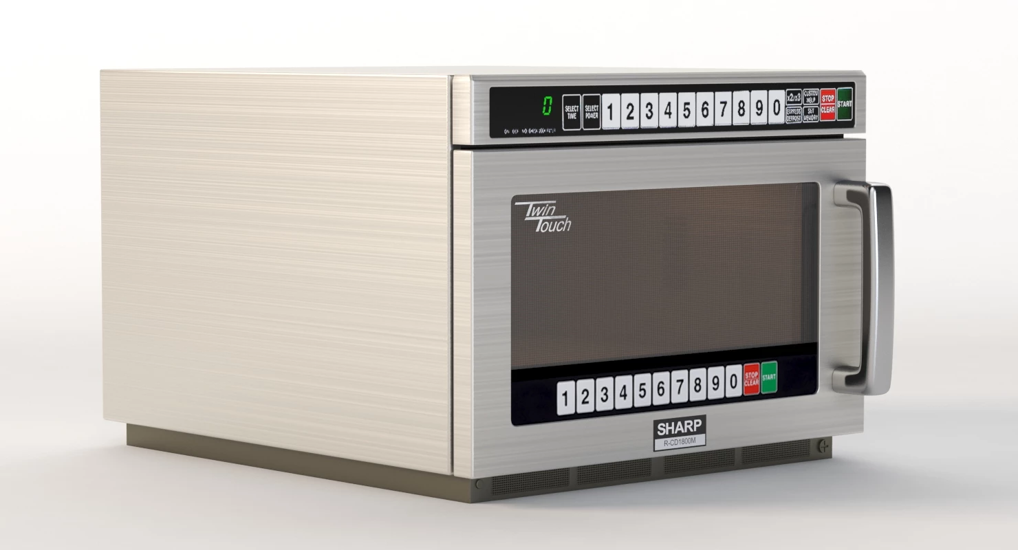 Sharp Twintouch Commercial Microwave With Dual Touch Pads 3D Model_04