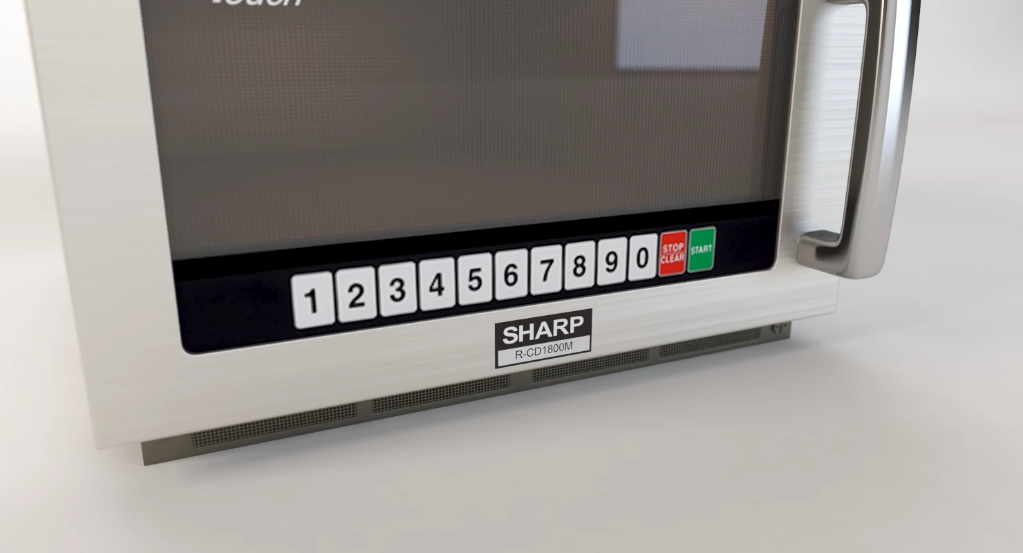 Sharp Twintouch Commercial Microwave With Dual Touch Pads 3D Model_03