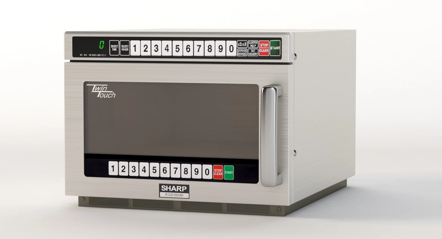 Sharp Twintouch Commercial Microwave With Dual Touch Pads 3D Model_09