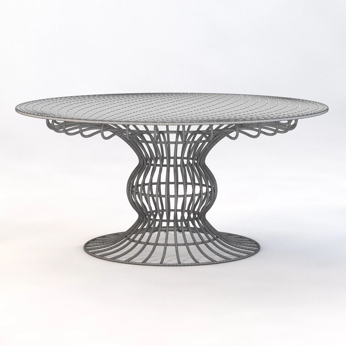 Sorio Round garden table 3D Model_03